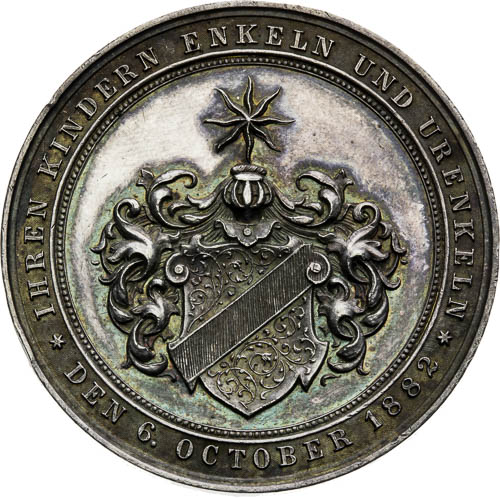 Stříbrná medaile 1882 - avers