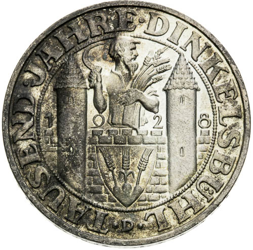 3 Marka 1928 D - revers