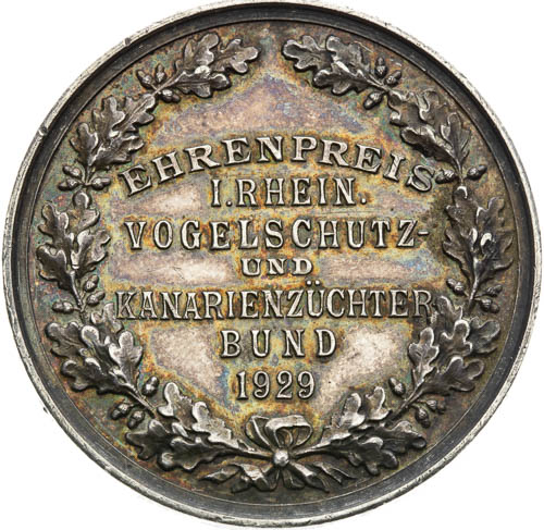 Stříbrná medaile 1929 - revers