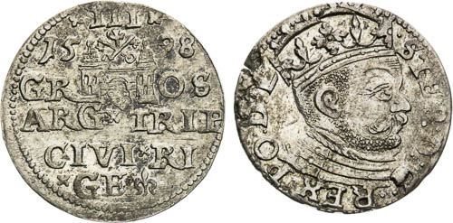 3 Groš 1585, 1598 (2 ks) - reverz