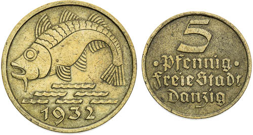 5 pfennig 1932 a 10 pfennig 1932 (2 ks) - avers
