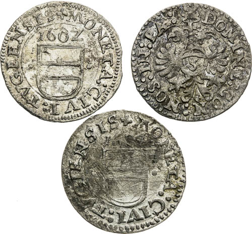 3 Krejcar 1602, 1604, 1606 (3 ks) - revers