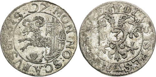 3 Krejcar 1607, ? (2 ks) - revers