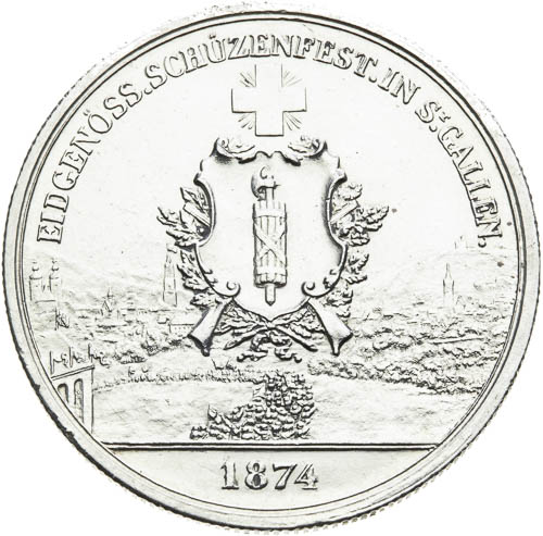 5 Frank 1874 - revers