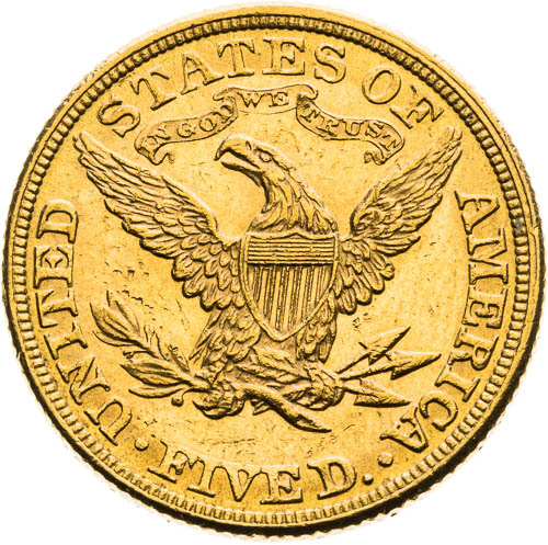 5 Dolar 1881 - revers