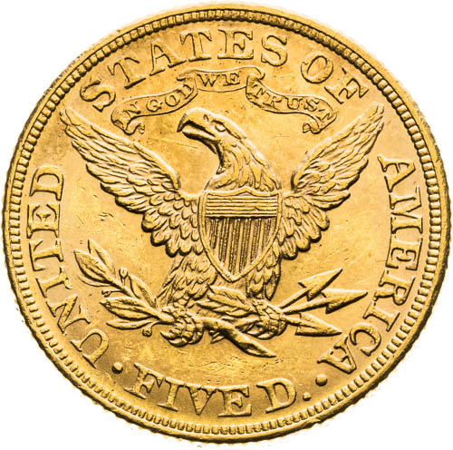 5 Dolar 1893 - revers