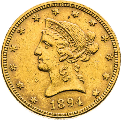 10 Dolar 1894 - avers