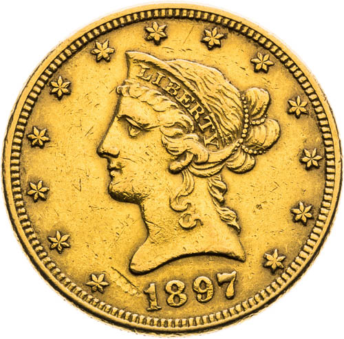 10 Dolar 1897 - avers
