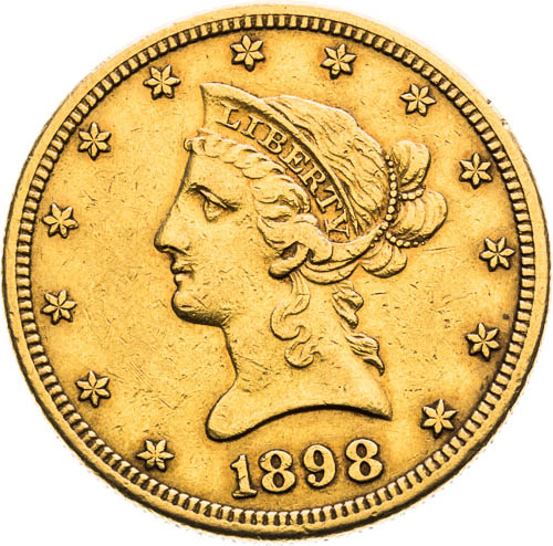 10 Dolar 1898 San Francisco - avers