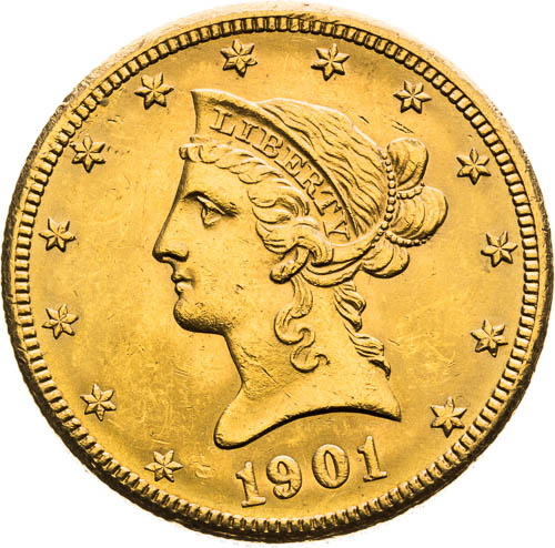 10 Dolar 1901 San Francisco - avers