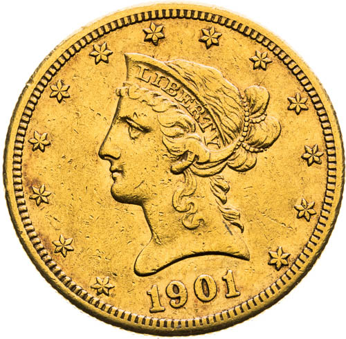 10 Dolar 1901 San Francisco - avers