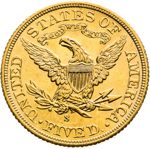 5 Dolar 1902 San Francisco - revers