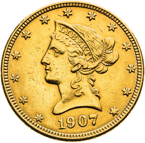 10 Dolar 1907 Denver - avers
