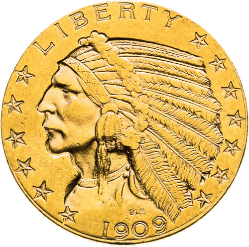 5 Dolar 1909 Denver - avers