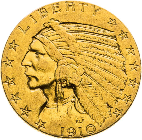 5 Dolar 1910 Denver - avers
