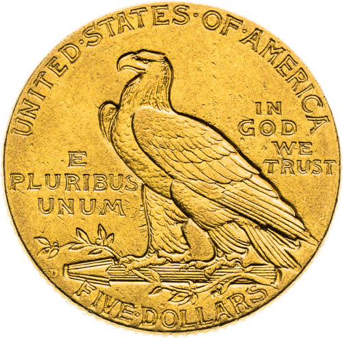 5 Dolar 1910 Denver - revers