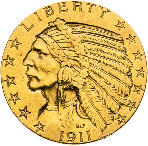 5 Dolar 1911 - avers