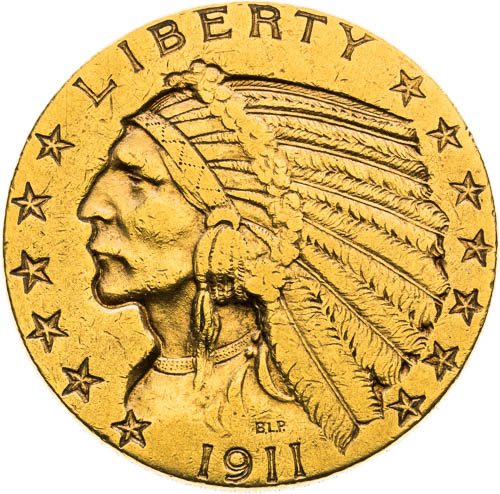 5 Dolar 1911 - avers
