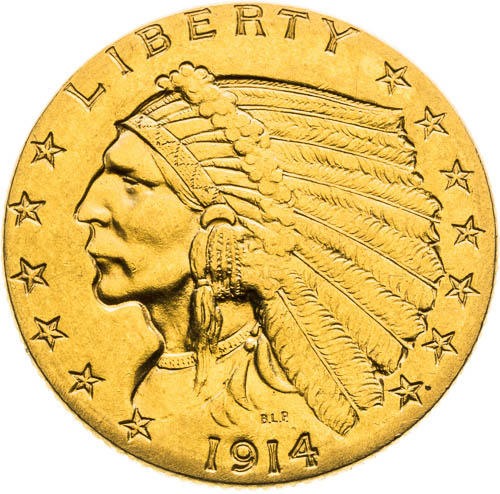 2 1/2 Dolar 1914 Denver - avers