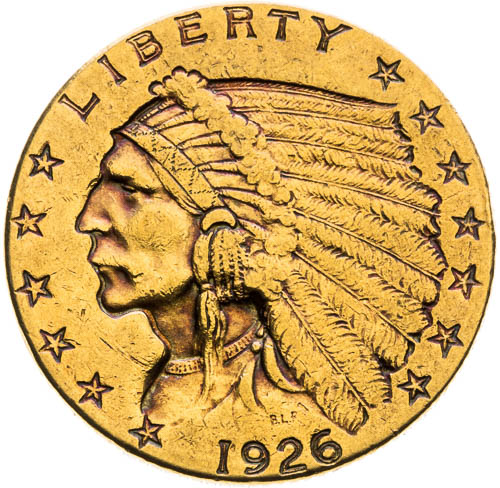 2 1/2 Dolar 1926 - avers