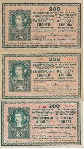 200 K 1918 (3 ks) - averz