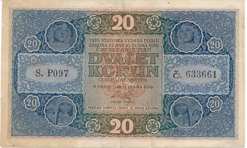 20 Kč 1919 - avers
