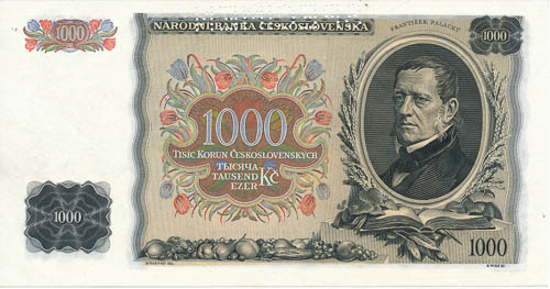 1000 Kč 1934 (perforovaná) - revers