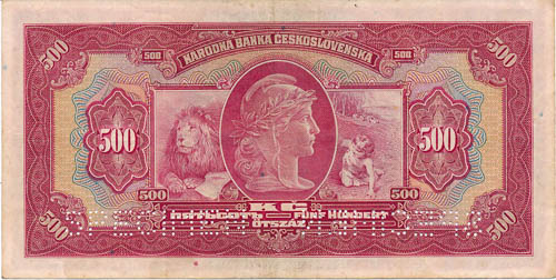 500 Ks 1929/1939 (perforovaná) - revers
