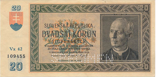 20 Ks 1939 (perforovaná) - avers