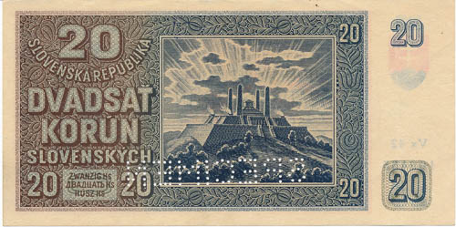 20 Ks 1939 (perforovaná) - revers