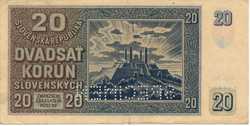 20 Ks 1939 (perforovaná) - revers