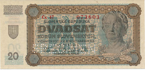 20 Ks 1942 (perforovaná) - avers