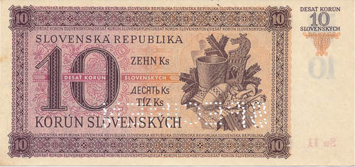 10 Ks 1943 (perforovaná) - revers