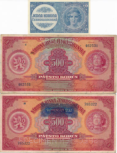 Lot bankovek (3 ks) - avers