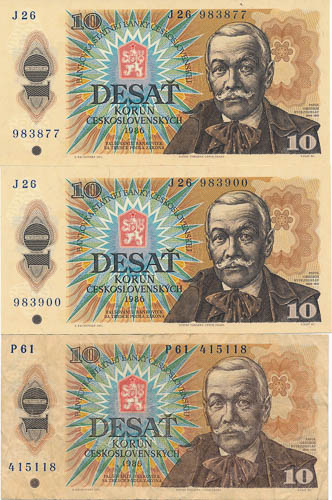 Lot bankovek (4 ks) - avers