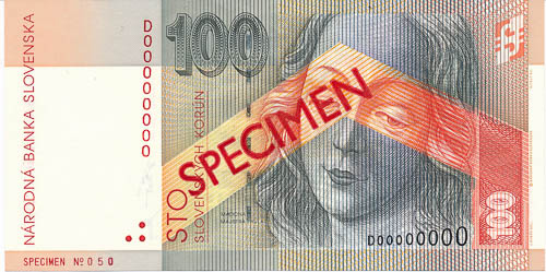 100 Sk 1996 D (anulát) - avers