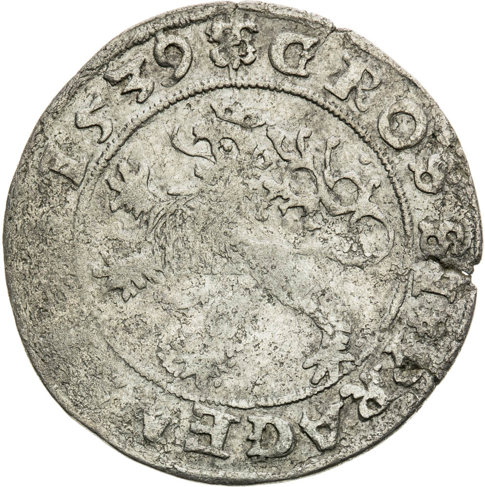 Pražský groš 1539 - reverz