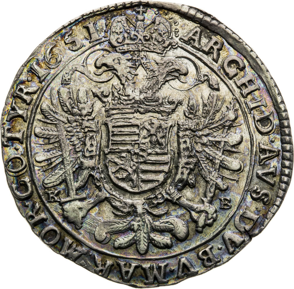 1/2 Thaler 1651 - back