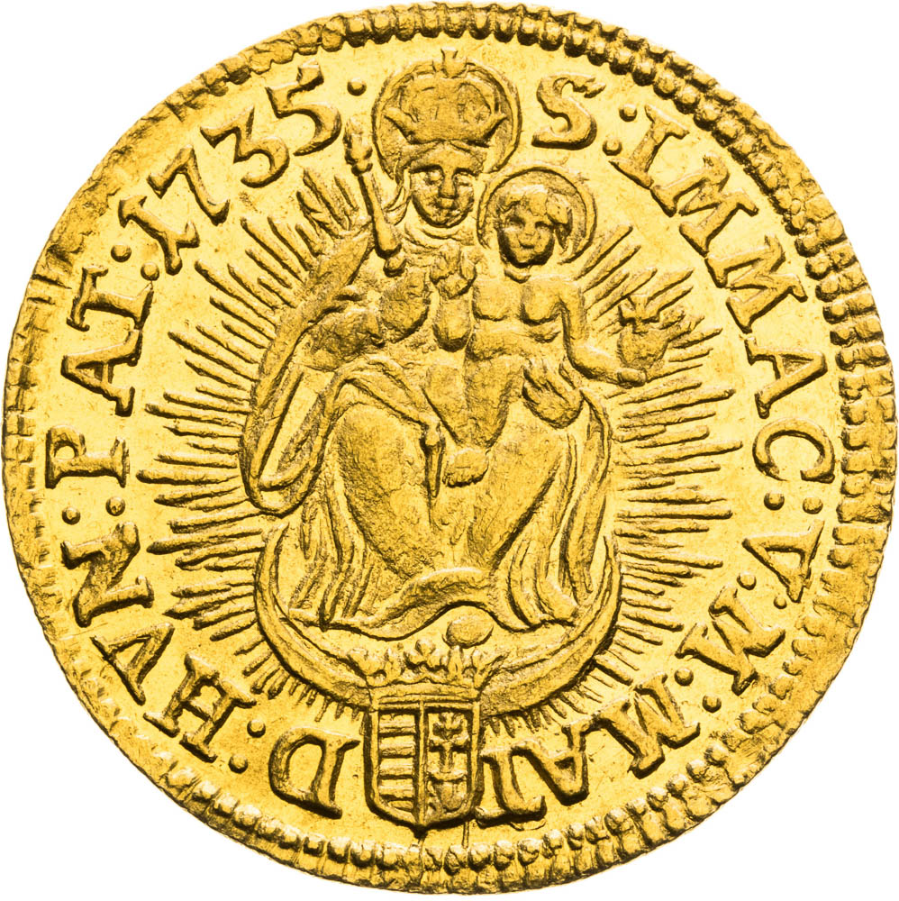 Dukát 1735 - reverz