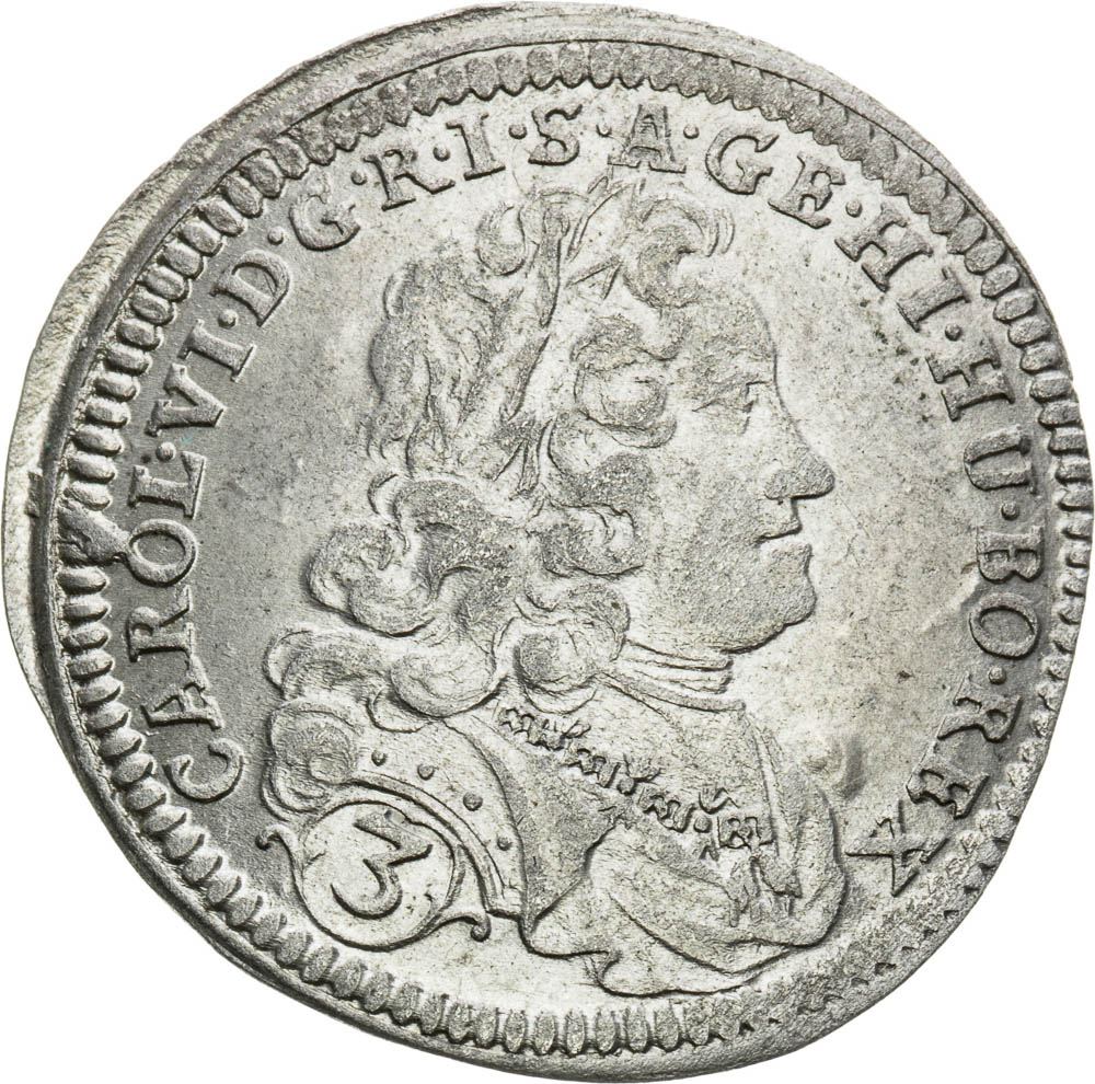 3 Grajciar 1718 - averz