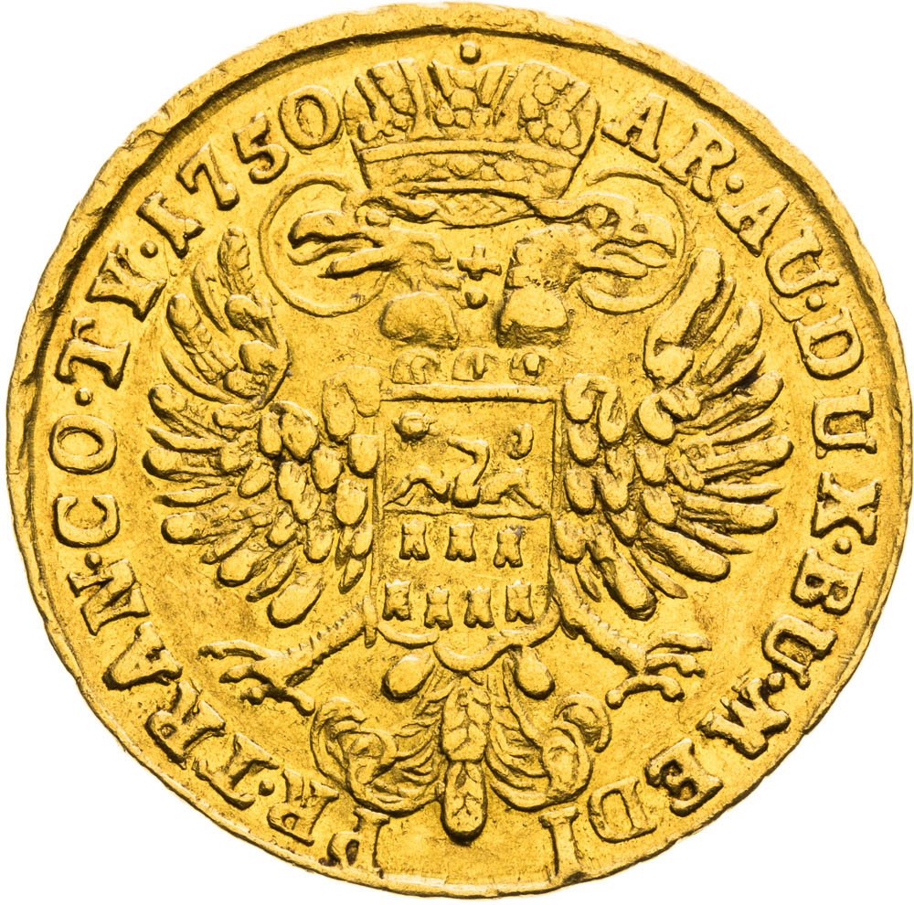 Dukát 1750 - revers