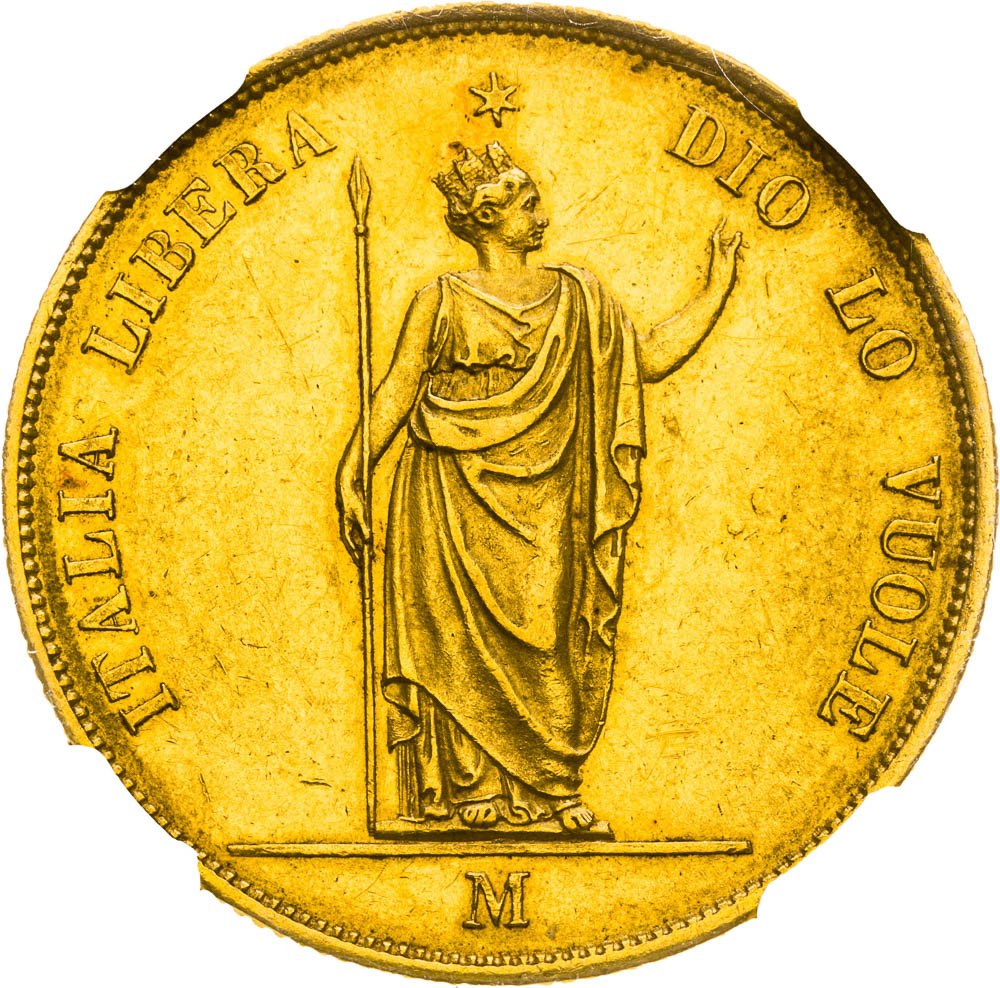 40 Lira 1848 - averz