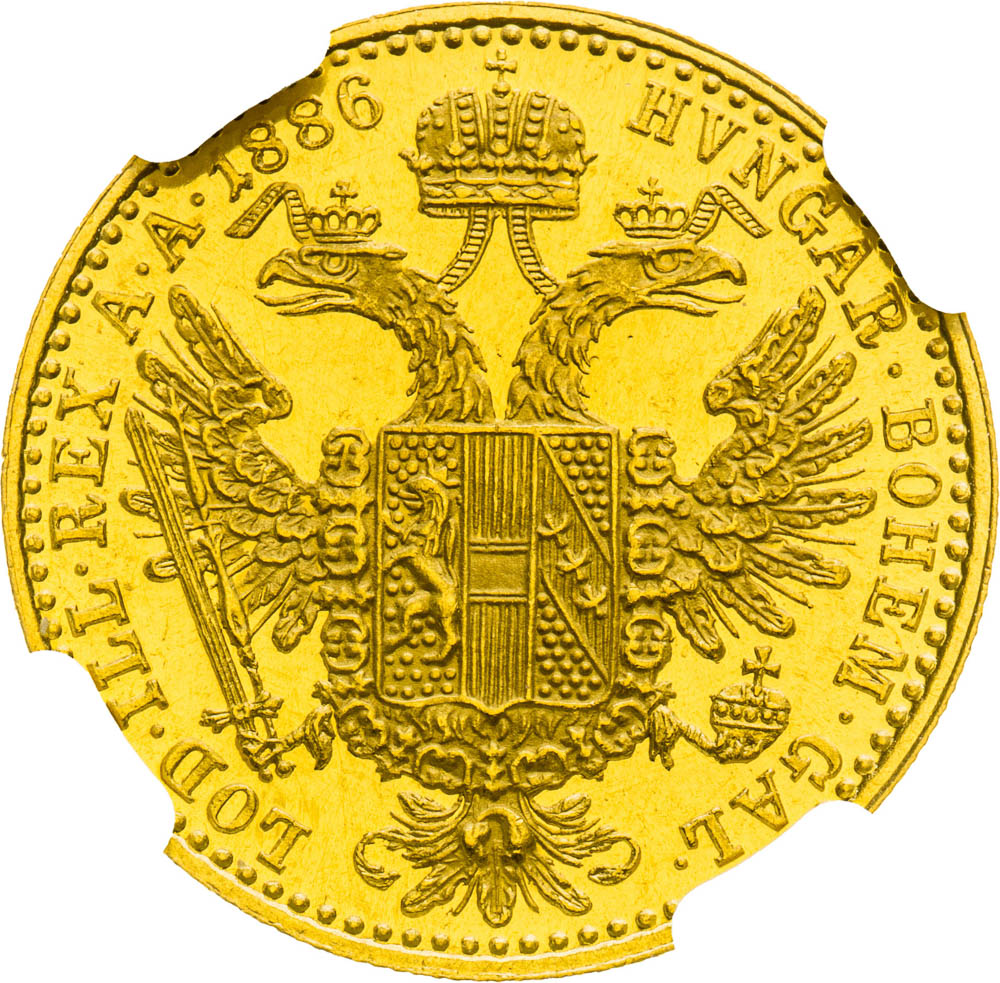 Dukát 1886 - reverz