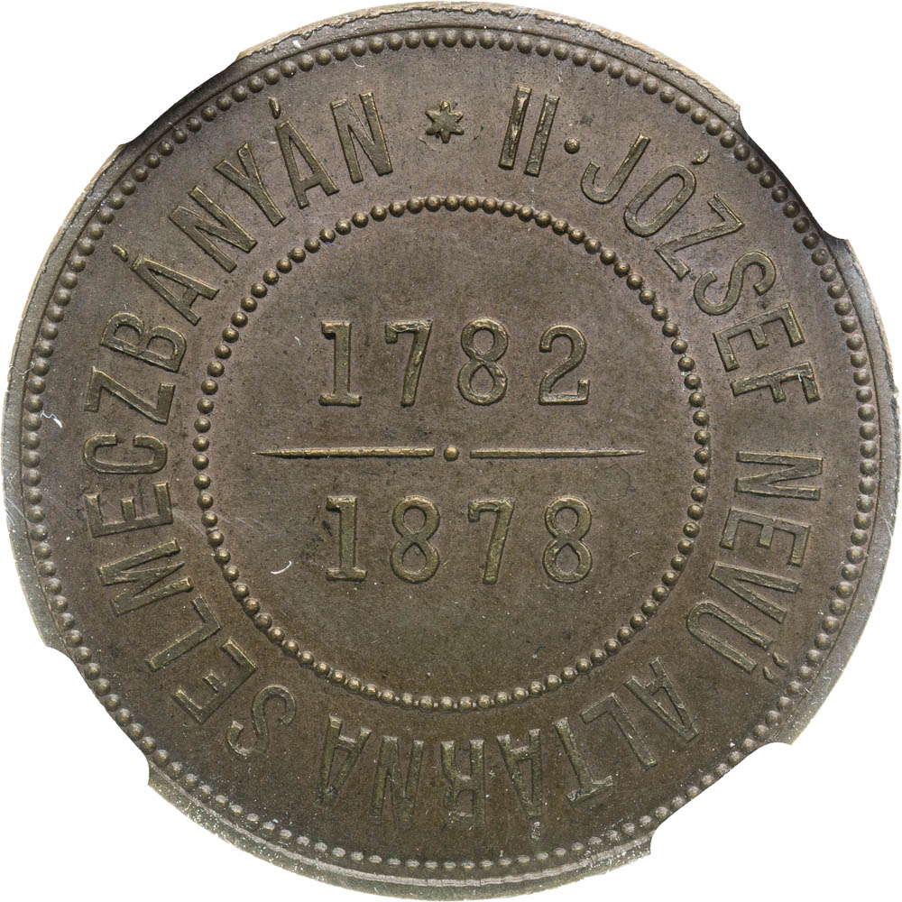 Banskoštiavnický zlatník 1878 (medený odrazok) - reverz