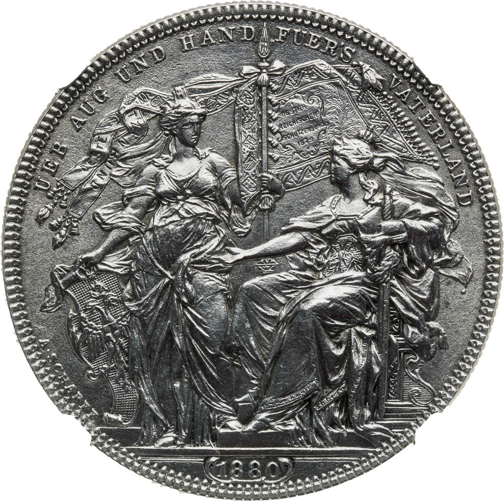 Silver medal 1880 (2 Gulden) - front