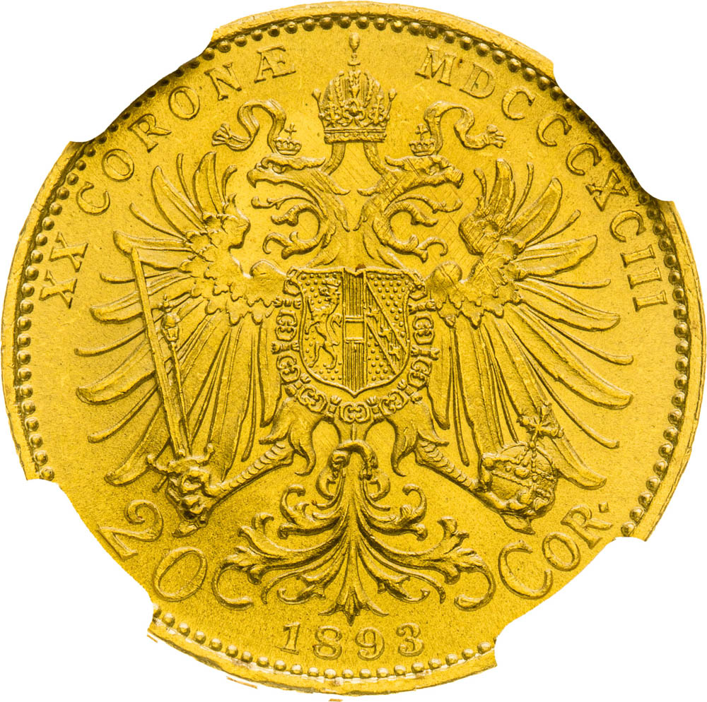 20 Corona 1893 - back