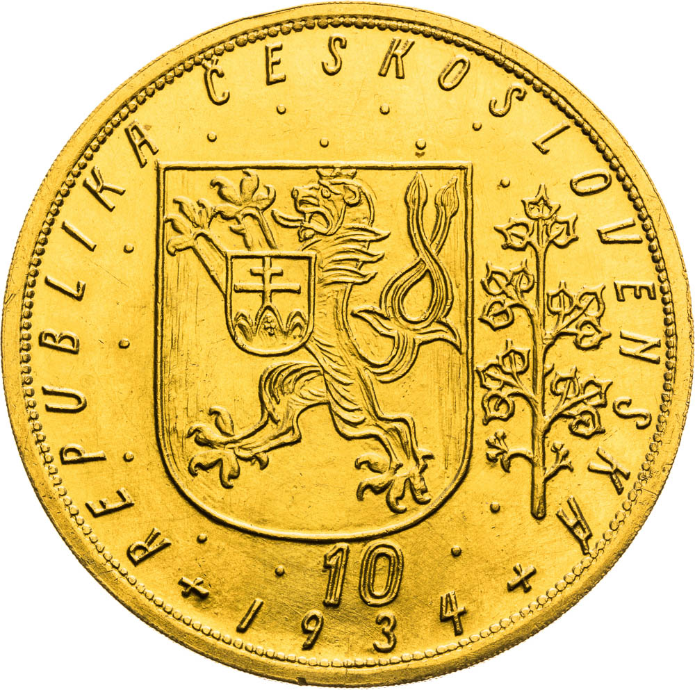 10 Ducats 1934 - back