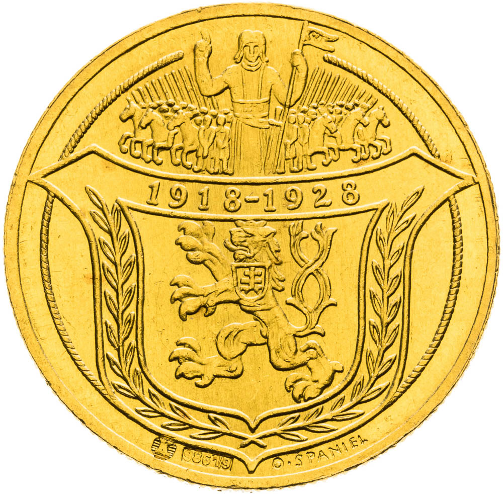 Gold medal 1928 (2 Ducats) - back