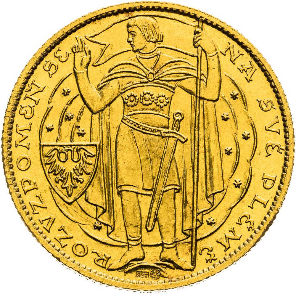 Gold medal 1929 (5 Ducats) - front