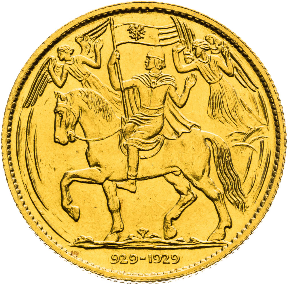 Gold medal 1929 (5 Ducats) - back